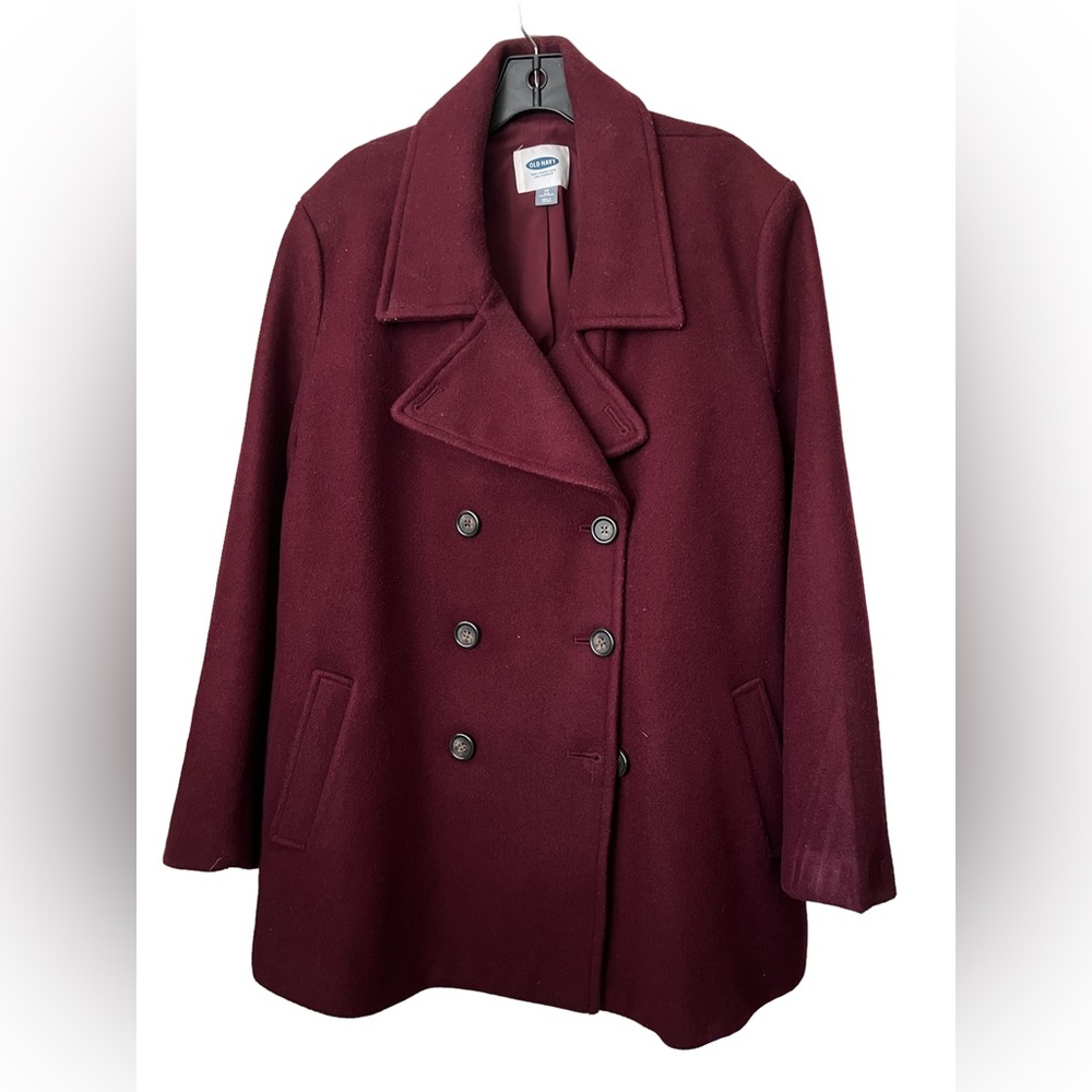 Burgundy Pea Coat